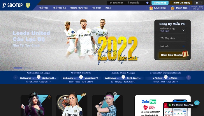 Giới thiệu tổng quan nhà cái SBOTOP