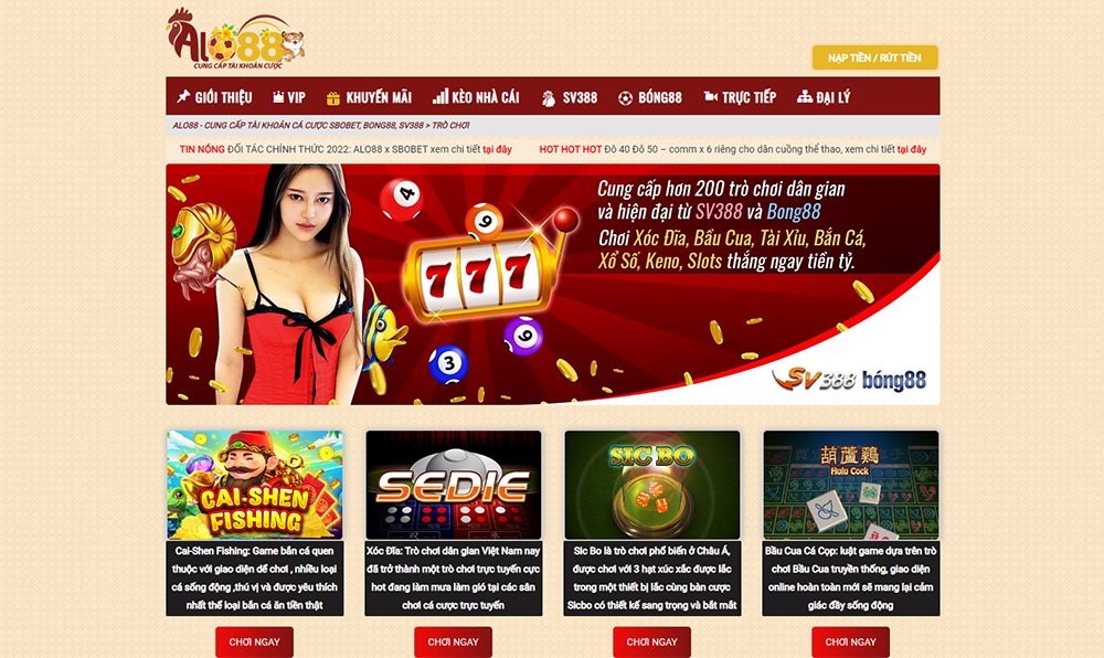 Giới thiệu tổng quan nhà cái uy tín Alo88