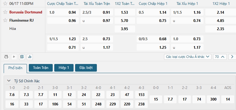 Tip bóng đá Borussia Dortmund vs Fluminense RJ